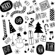 Winter doodles - Vector illustration