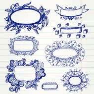 hand drawn frames set