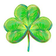 Doodle style leaf clover