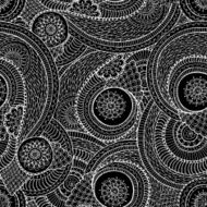 Seamless asian ethnic floral background pattern
