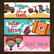 Travel Banners Set