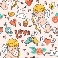 Valentines Day romantic seamless pattern