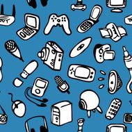 Media gadgets Seamless Pattern