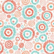 Doodle Circles Seamless Pattern Background