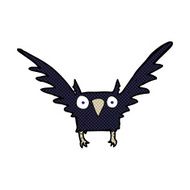 comic cartoon spooky bird