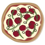 Whimsical Pizza Drawing