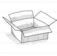 Carton packaging open Sketch