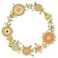 Floral wreath decorative frame