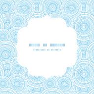 Vector doodle circle water texture round frame seamless pattern background