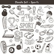 Doodle sports Vector illustration