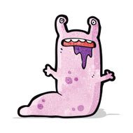 cartoon alien slug monster