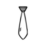 Vector of sketch doodle necktie icon