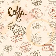 Vintage retro coffee seamless N2
