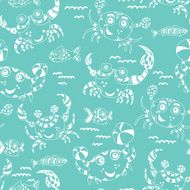 Seamless crab pattern