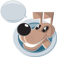 vector talking dog