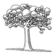 Geometric Bubble Tree Drawing