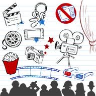 Cinema doodle set
