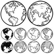 Views of planet Earth sketch
