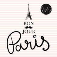 Vector illustration with Eiffel tower