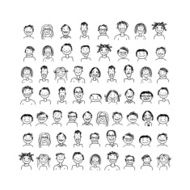 People icons sketch for your design