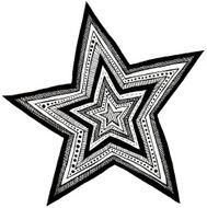 Hand Drawn Doodle Style Star