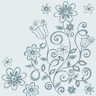 Sketchy Flowers and Vines Notebook Doodles N2
