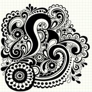 Groovy Psychedelic Notebook Doodle Vector