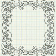 Sketchy Notebook Doodles Scroll Border