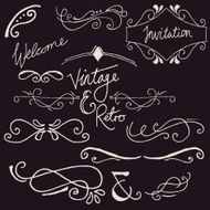 Hand drawn ornate design elements N2