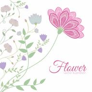 flower background concept of lines style