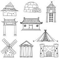 House collection in black and white N2