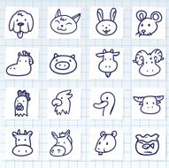 Farm Animal Icon Set