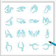 Sketch Icons - Hands and Fingers