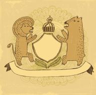 Lion-bear crest