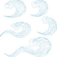 Hand drawn waves