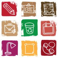 Office block icon set N2