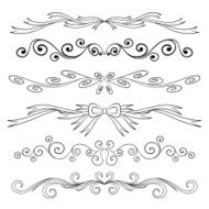 Set Calligraphic Valentine&#039;s Day Elements N5