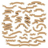 Hand drawn Vintage ribbon banners