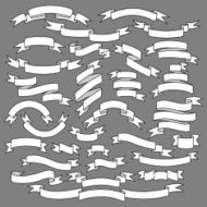 Hand drawn Vintage ribbon banners N9