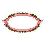 Vintage oval ribbon banners N6