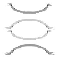 Vintage oval ribbon banners N9
