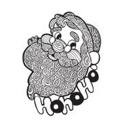 Hand drawn Santa Claus for Christmas doodle