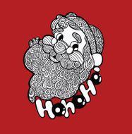 Hand drawn Santa Claus for Christmas doodle N2