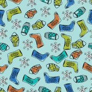 Seamless pattern of winter