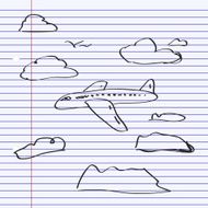 Simple doodle of an aeroplane