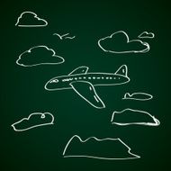 Simple doodle of an aeroplane N2