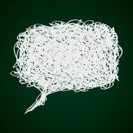Simple doodle of a speech bubble N2