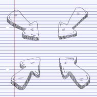 Simple doodle of a set arrows N2