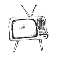 Simple doodle of a television