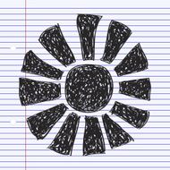 Simple doodle of a sun symbol N2